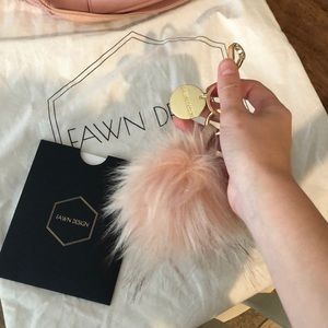 Fawn design poof keychain